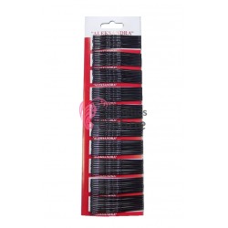 Agrafe pentru par AMT024 Negre, 100 bucati Aleksandra de 5,7 cm